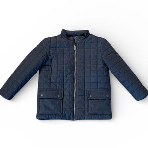 Jacadi Paris Boys Blue Quilted Puffer Jacket With Hood